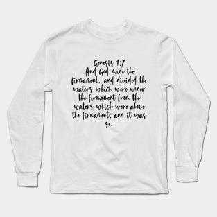 Genesis 1:7 Long Sleeve T-Shirt